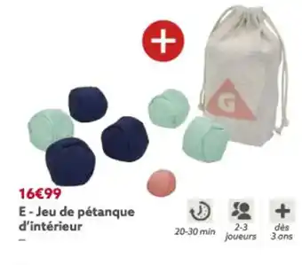 Jeu de Pétanque d'Intérieur