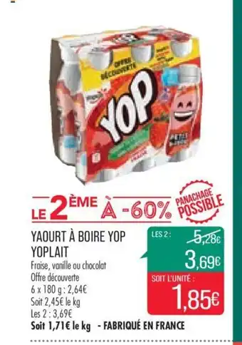 Match Yaourt a Boire Yop Yoplait offre