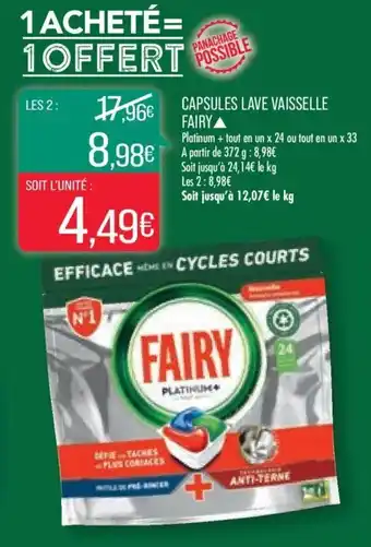 Match Capsules Lave Vaisselle Fairy offre