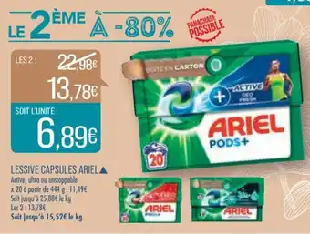 Match Lessive Capsules Ariel offre