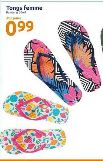 Action Tongs Femme offre