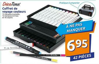 Action Coffret De Voyage Couleur Décotime offre