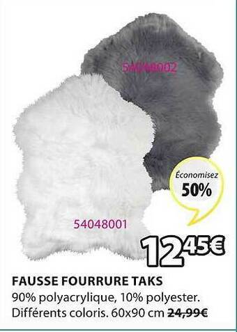 JYSK Fausse Fourrure Taks offre