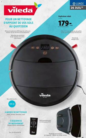 Lidl Aspirateur Robot Vileda offre