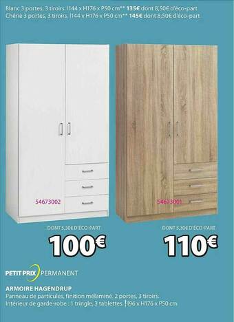 JYSK Armoire Hagendrup offre