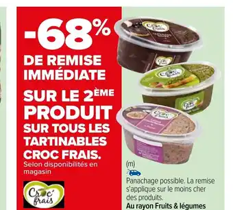 Carrefour Sur Tous Les Tartinables Croc Frais offre