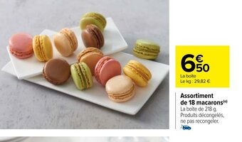 Carrefour Assortiment de 18 Macarons offre