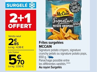 Carrefour Frites Surgelees Mccain offre