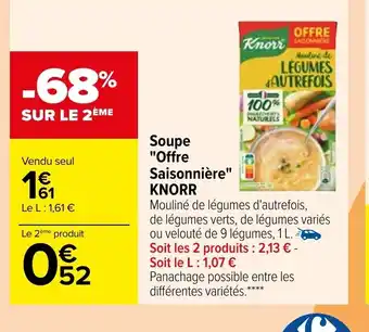 Carrefour Soupe Offre Saisonnière knorr offre