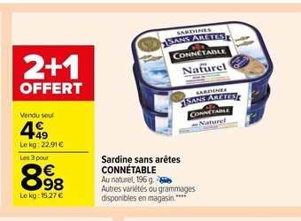 Carrefour Sardine Sans Aretes Connetable offre