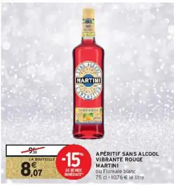Intermarché Hyper Apéritif sans alcool vibrante rouge martini offre