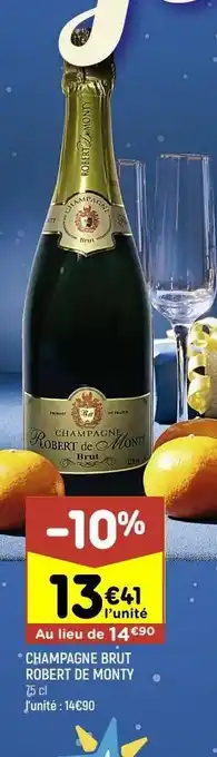 Leader Price Champagne brut robert de monty offre