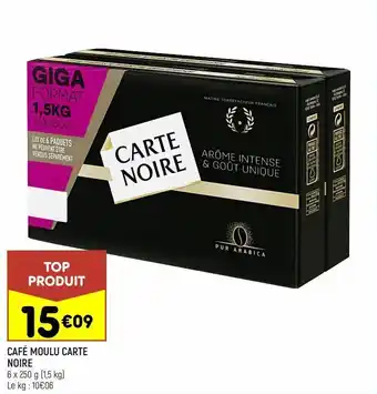 Leader Price Café moulu carte noire offre