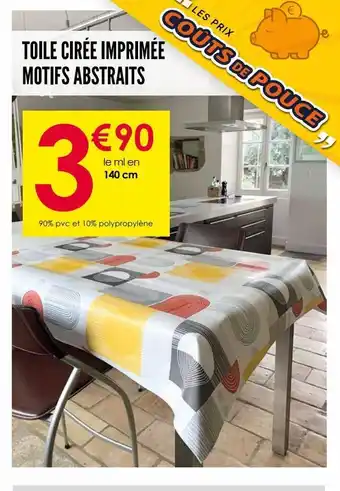 Décor Discount Toile cirée imprimée motifs abstraits offre