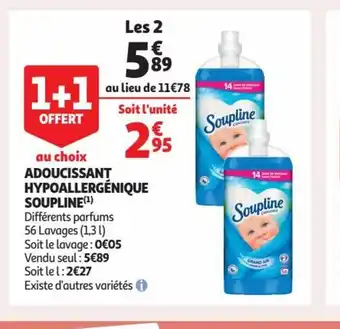 Auchan Adoucissant Hypoallergenique Soupline offre