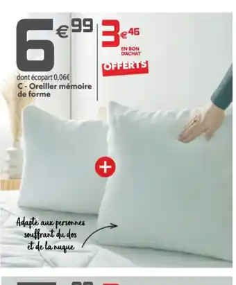 Gifi C -Oreiller Memoire De Forme offre