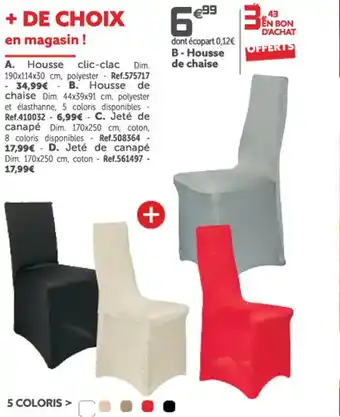 Gifi B -Housse De Chaise offre