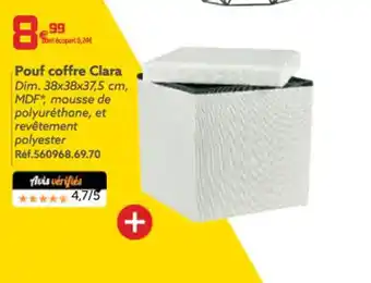 Gifi Pouf Coffre Clara offre