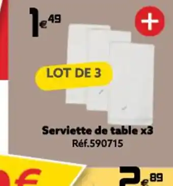 Gifi Serviette De Table x3 offre