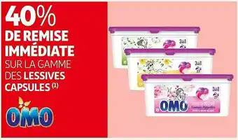Auchan La gamme des lessives capsules omo offre