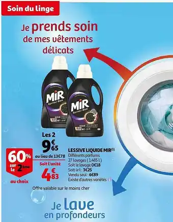 Auchan Lessive liquide mir offre
