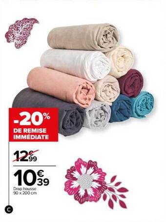 Carrefour Drap housse offre