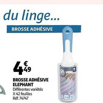 Auchan Brosse adhésive éléphant offre
