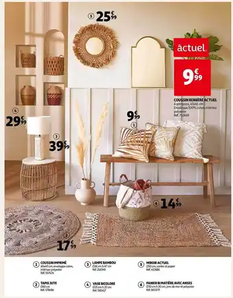 Auchan Coussin berbère actuel offre