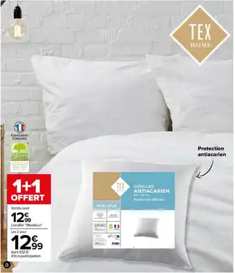 Carrefour Tex home oreiller offre