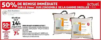 Auchan Oreiller anti-acariens actuel offre