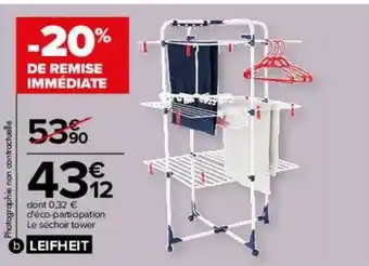Carrefour Séchoir tower leifheit offre
