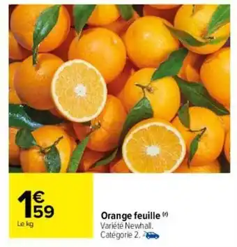 Carrefour Orange feuille offre