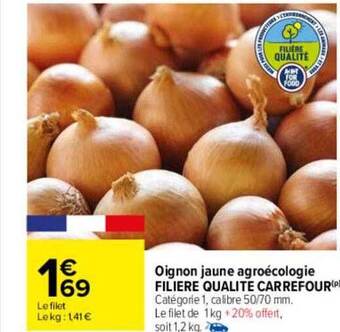 Carrefour Oignon jaune agroécologie filière qualité carrefour offre