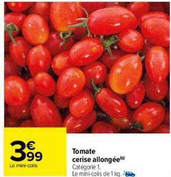 Carrefour Tomate cerise allongée offre