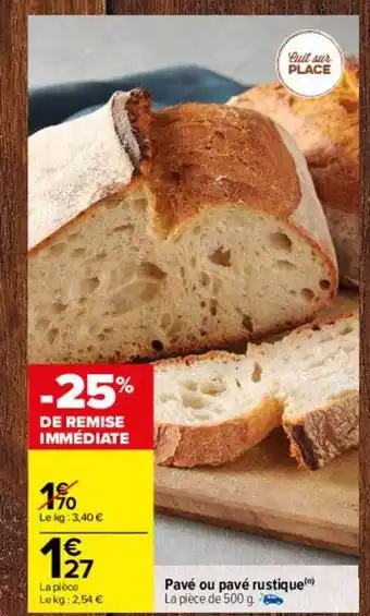 Carrefour Pavé ou pavé rustique offre