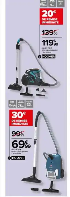 Carrefour Hoover aspirateur offre
