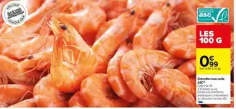 Carrefour Crevette rose cuite asc offre