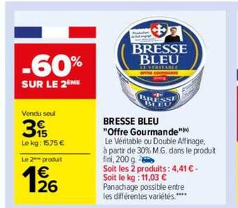 Carrefour Bresse bleu offre