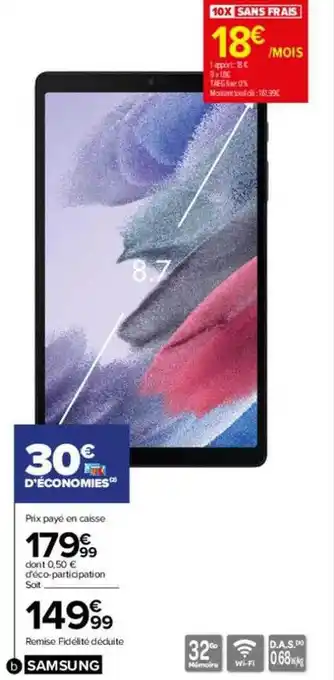 Carrefour Samsung tablette offre