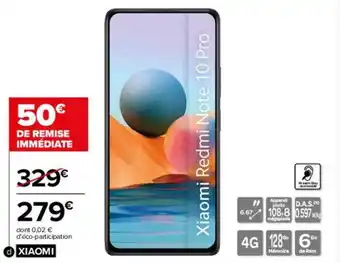 Carrefour Xiaomi redmi note 10 pro offre