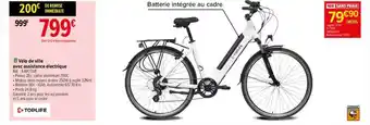 Carrefour Vélo de ville avec assistance électrique toplife offre