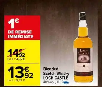 Carrefour Blended scotch whisky loch castle offre