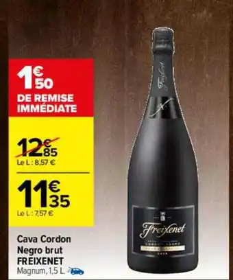 Carrefour Cava cordon negro brut freixenet offre