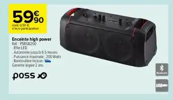 Carrefour Poss enceinte high power offre