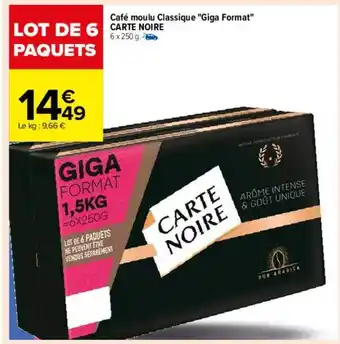 Carrefour Café moulu classique offre