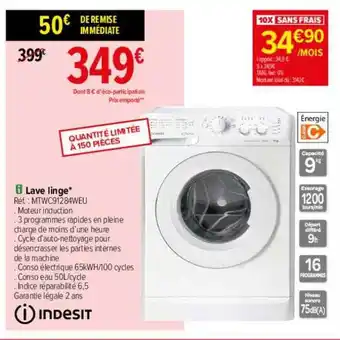 Carrefour Lave linge indesit offre