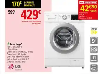 Carrefour Lave linge lg offre