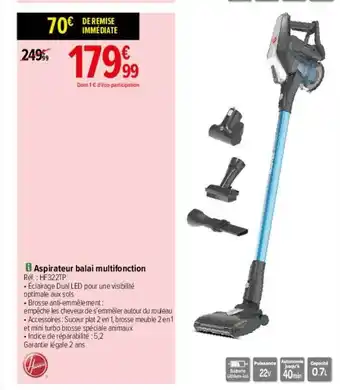 Carrefour Aspirateur balai multifonction hoover offre
