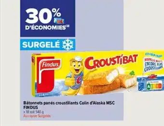 Carrefour Contact Bâtonnets panés croustillants colin d'alaska msc findus offre