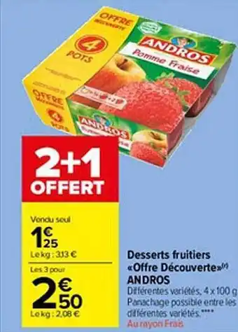 Carrefour Market Desserts fruitiers offre